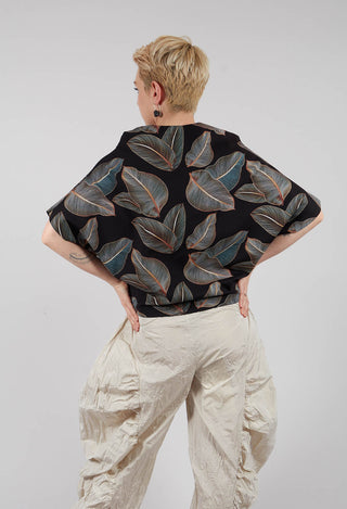 Oler Top in Black Grey and Brown