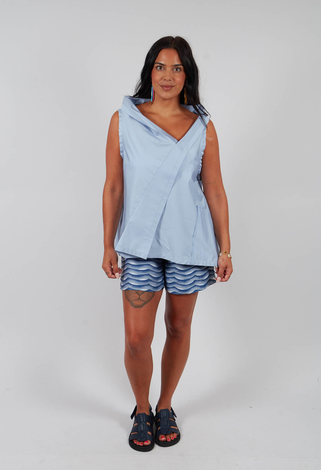 Afia Top in Light Blue