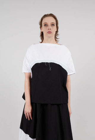 Edor Top in White with Black