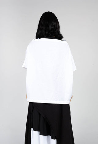 Edor Top in White with Black