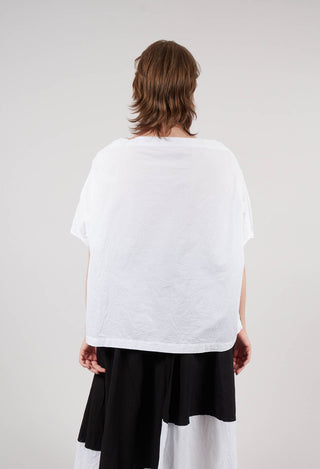 Edor Top in White with Black