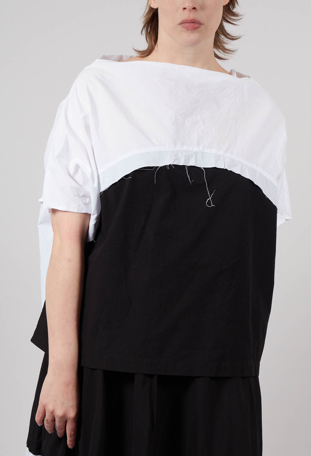 Edor Top in White with Black