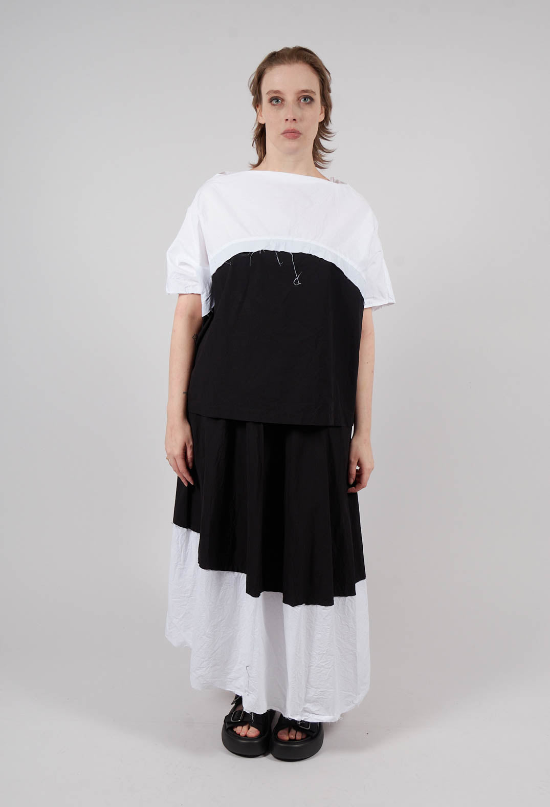Edor Top in White with Black