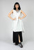 Brom Tunic in White with Black Stripes
