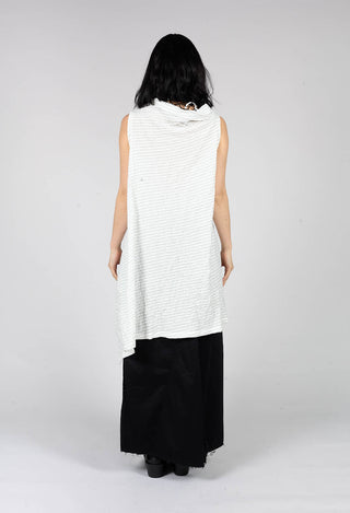 Brom Tunic in White with Black Stripes