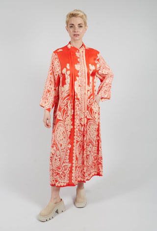 Atria Chemisier Dress in Clementine