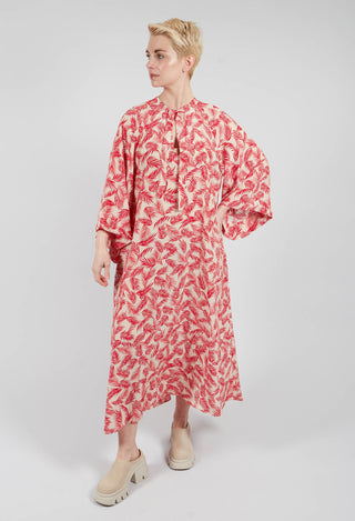 Elettra Printed Silk Kaftan in Salsa