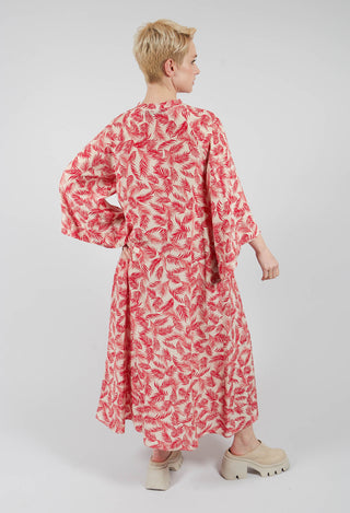 Elettra Printed Silk Kaftan in Salsa