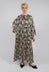 Egle Silk and Satin Kaftan Dress in Black