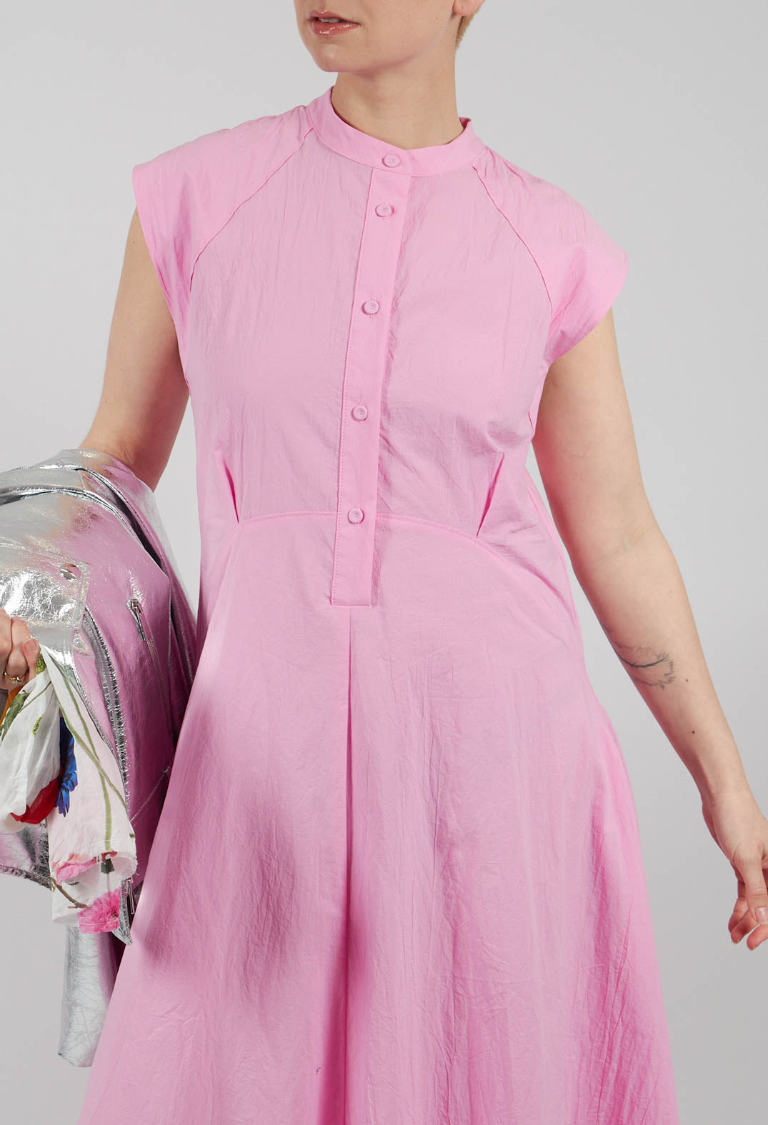 Atlas Cotton Polo Dress in Ballet Pink