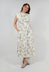 Diana Dress with Seersucker Print in Cafe Au Lait