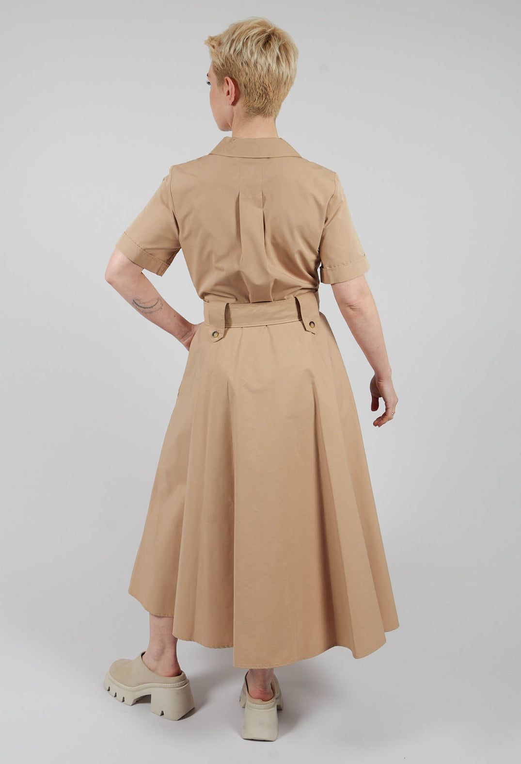 Beatrice B Poplin Safari Dress in Cafe Au Lait | Olivia May Beatrice B Poplin Safari Dress in Cafe Au Lait | Olivia May