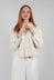 Cotton and Georgette Jacket in Sea Salt