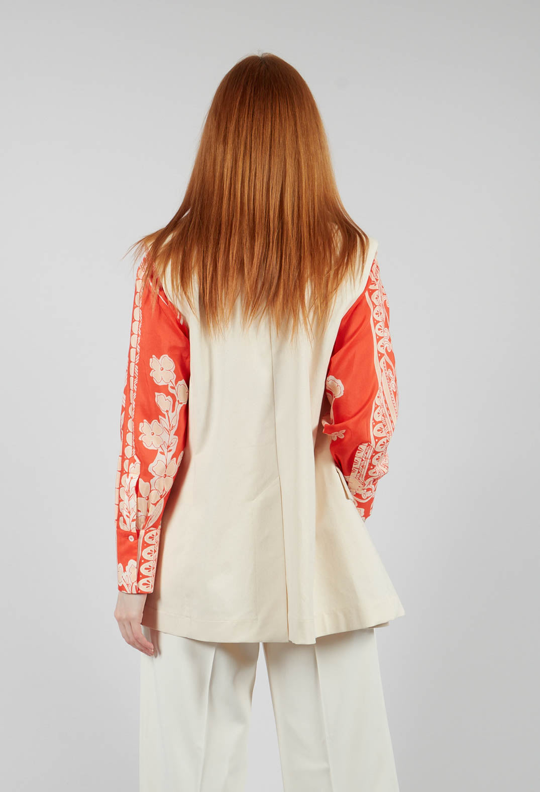 Cotton Canvas Waistcoat in Sea Salt