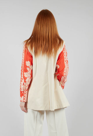 Cotton Canvas Waistcoat in Sea Salt