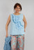 Top with Ruffle and Raffia Detail in Open Air