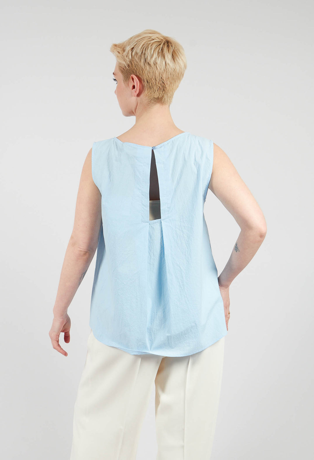 Top with Ruffle and Raffia Detail in Open Air