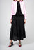 Nova Cotton Skirt with Embossed Flowers in Black