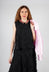 Nova Cotton Top with Embossed Flowers in Black