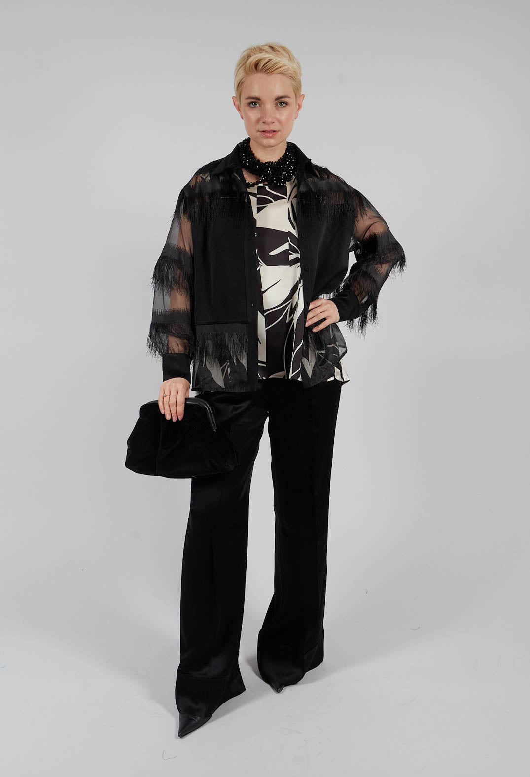 Cue Sleeveless Top in Black Print