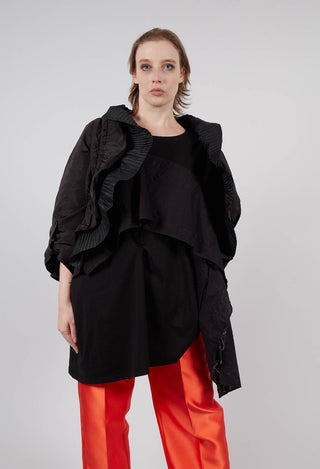 Ribbed Jacket in Black