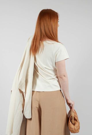 Mira Draped Top in Sea Salt