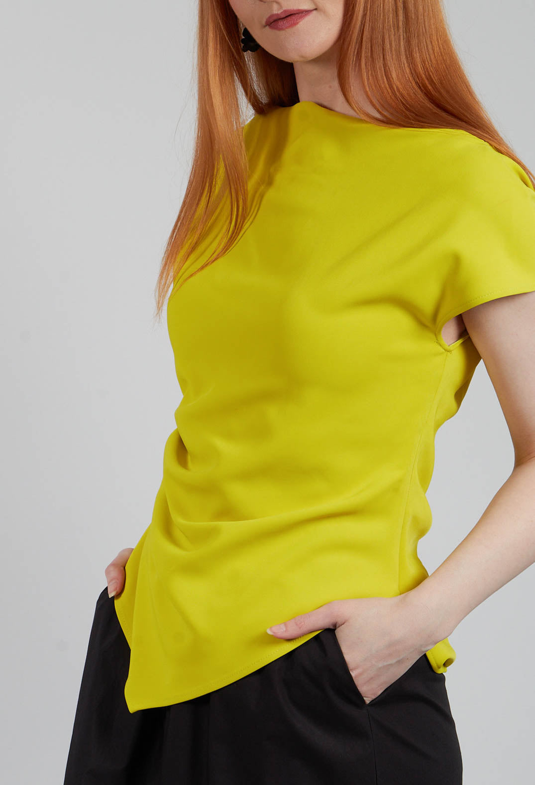 Mira Draped Top in Citrine