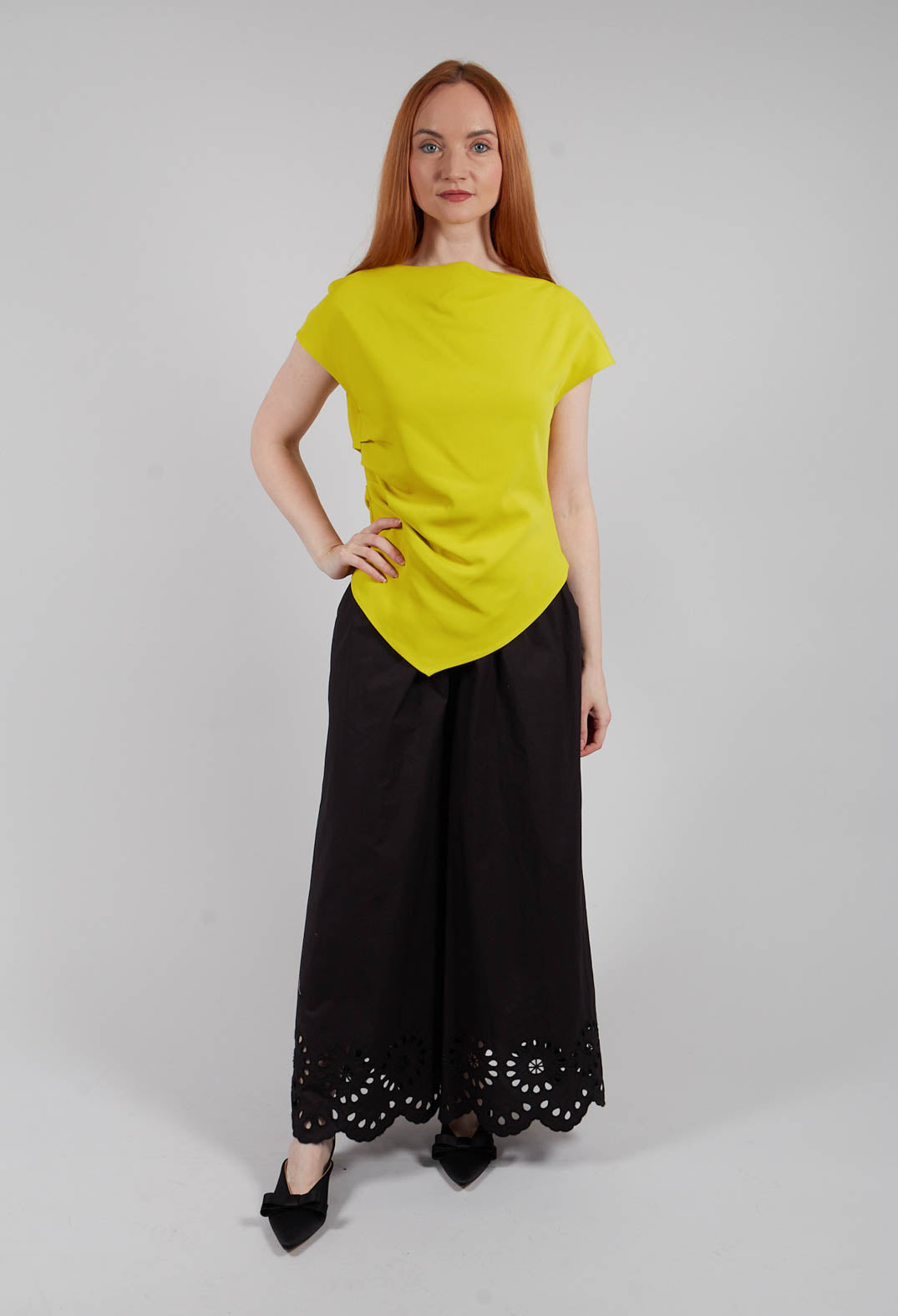 Mira Draped Top in Citrine