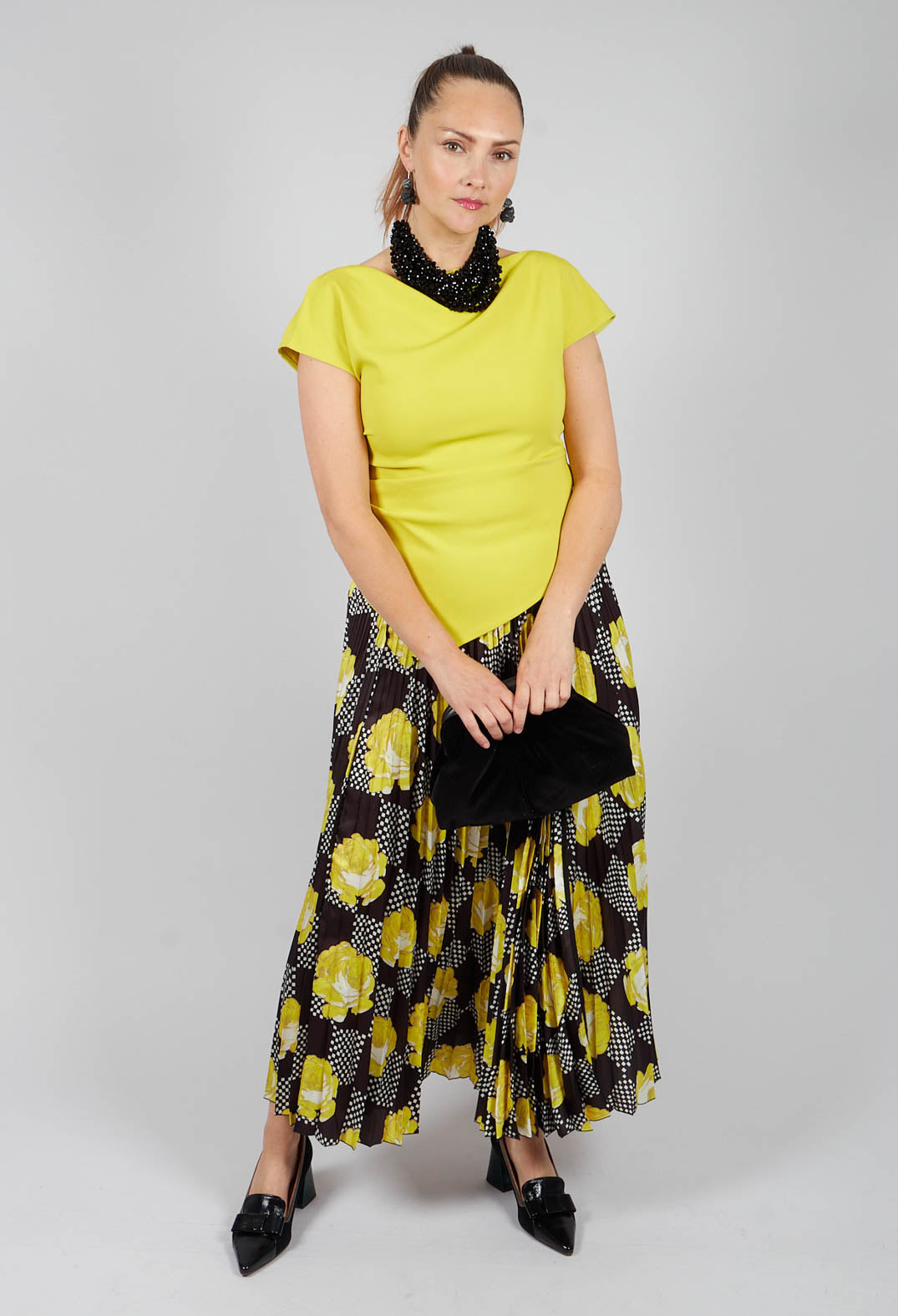 Mira Draped Top in Citrine