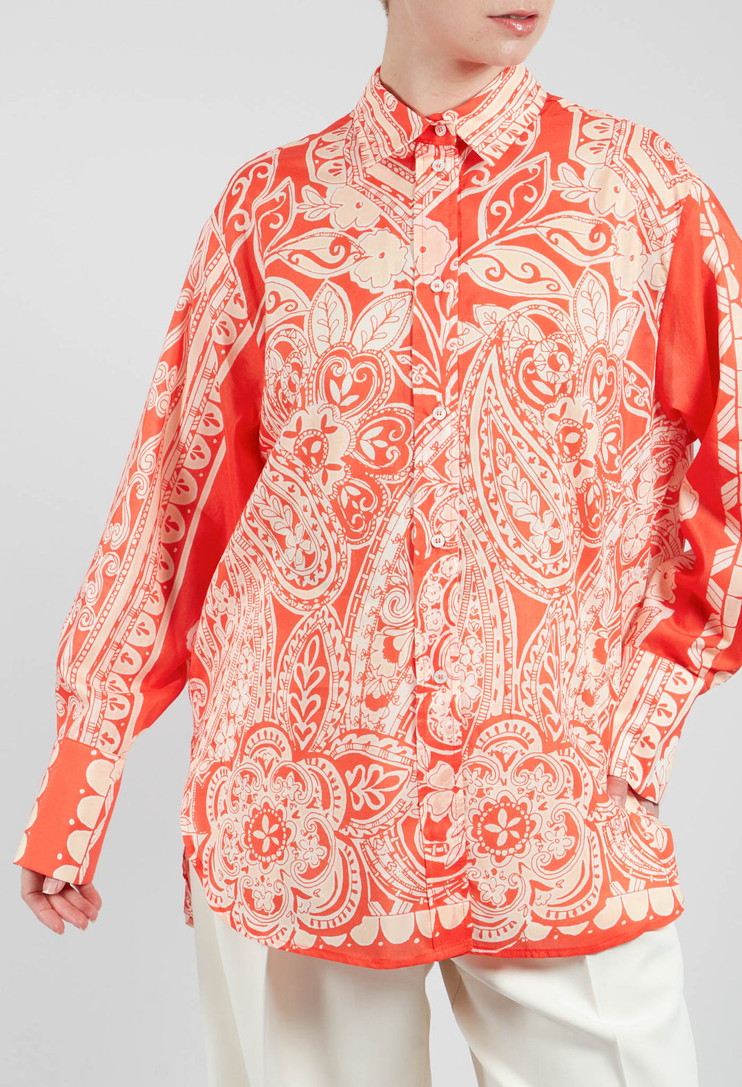 Dafne Printed Shirt in Clementine