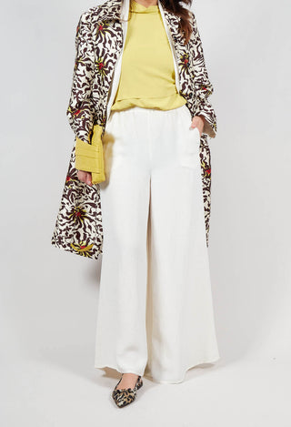 Fedra Flared Trousers in Sea Salt