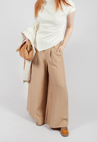 Fedra Flared Trousers in Cafe Au Lait