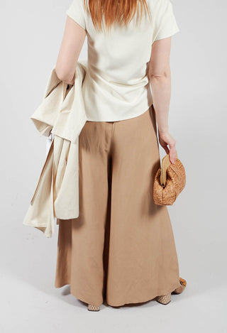 Fedra Flared Trousers in Cafe Au Lait