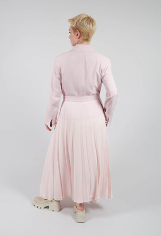 Blazer Dress with Pleated Skirt in Flamingo