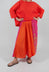 Pleated Skirt with Sangallo Embroidery in Party Punch