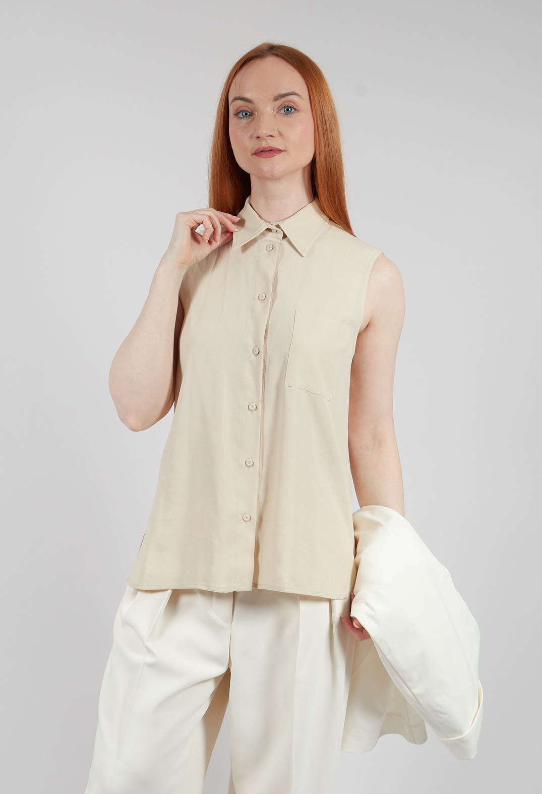 Lyocell Sleeveless Shirt in Varadero