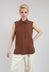 Lyocell Sleeveless Shirt in Sigaro