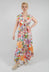 Rumba Printed Midi Dress in White