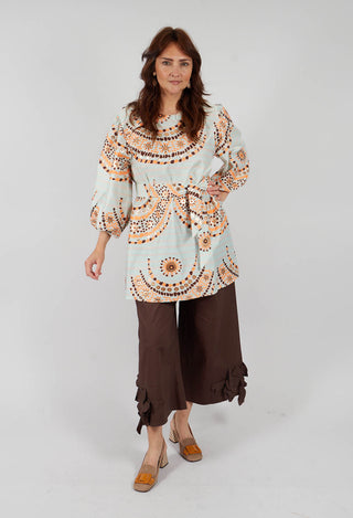Riddhi Dress in Blue Print
