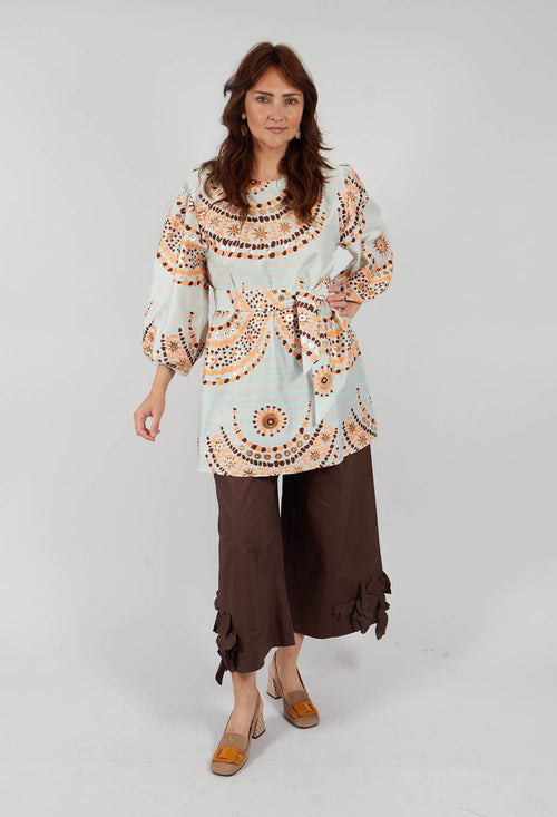 Riddhi Dress in Blue Print