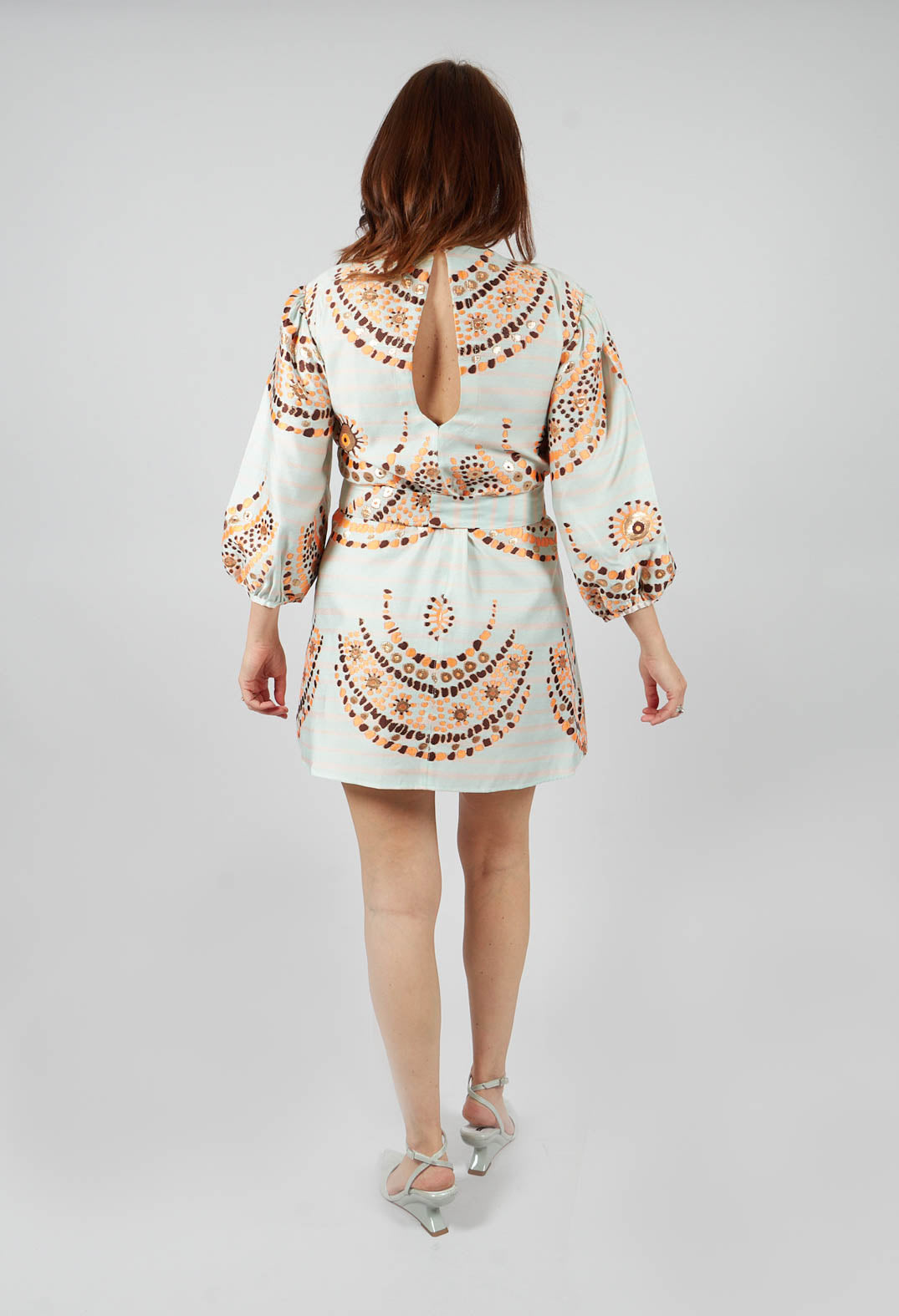 Riddhi Dress in Blue Print
