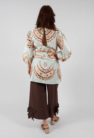 Riddhi Dress in Blue Print