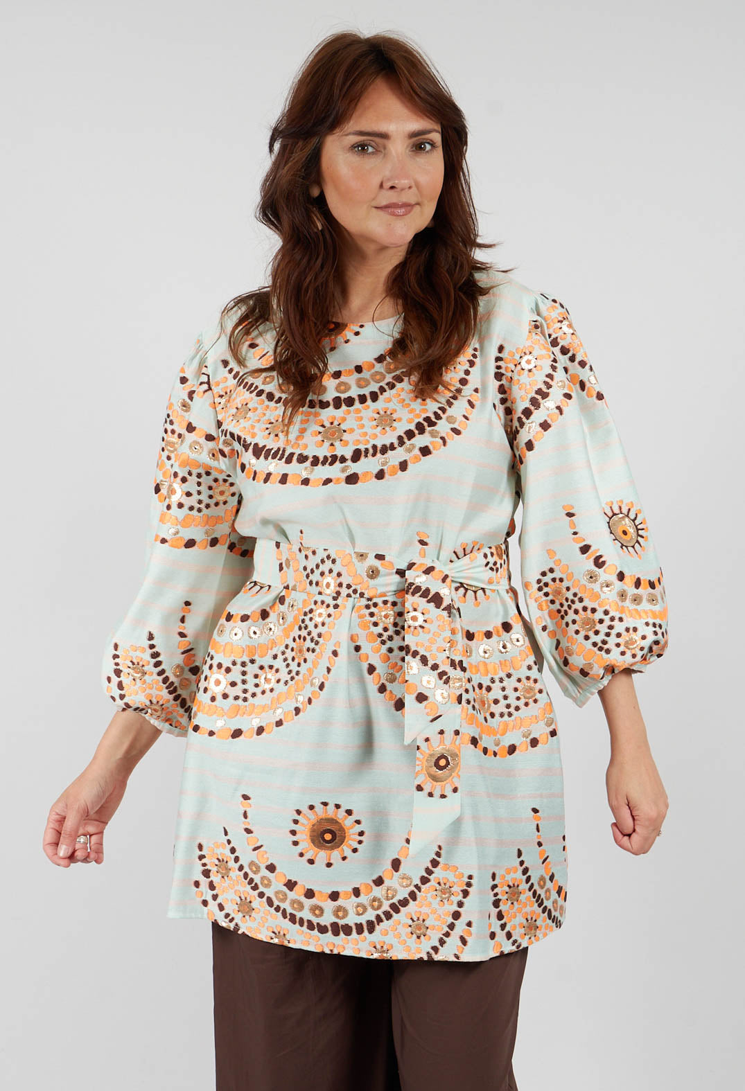 Riddhi Dress in Blue Print