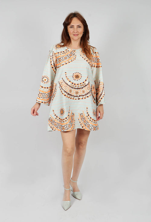 Ricco Dress in Blue Print