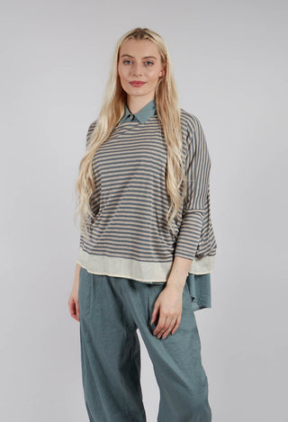 Bamboo LR Jumper in Lago Stripe
