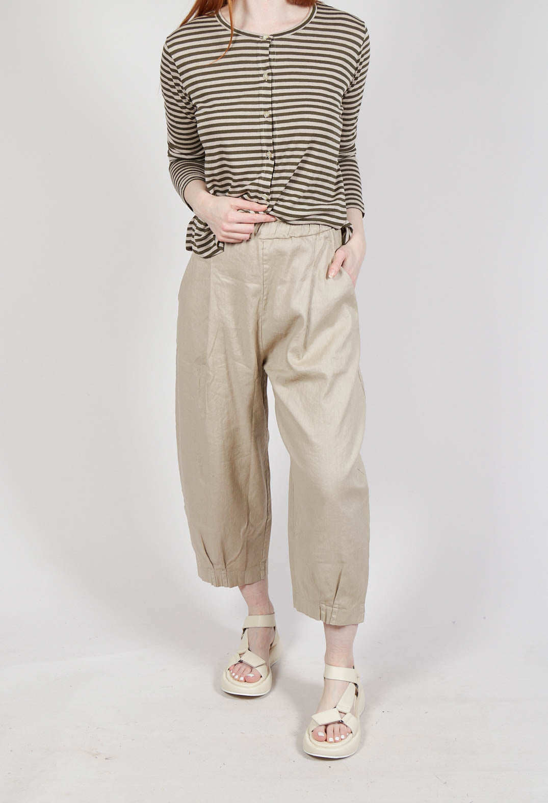 Bianco D Trousers in Grezzo