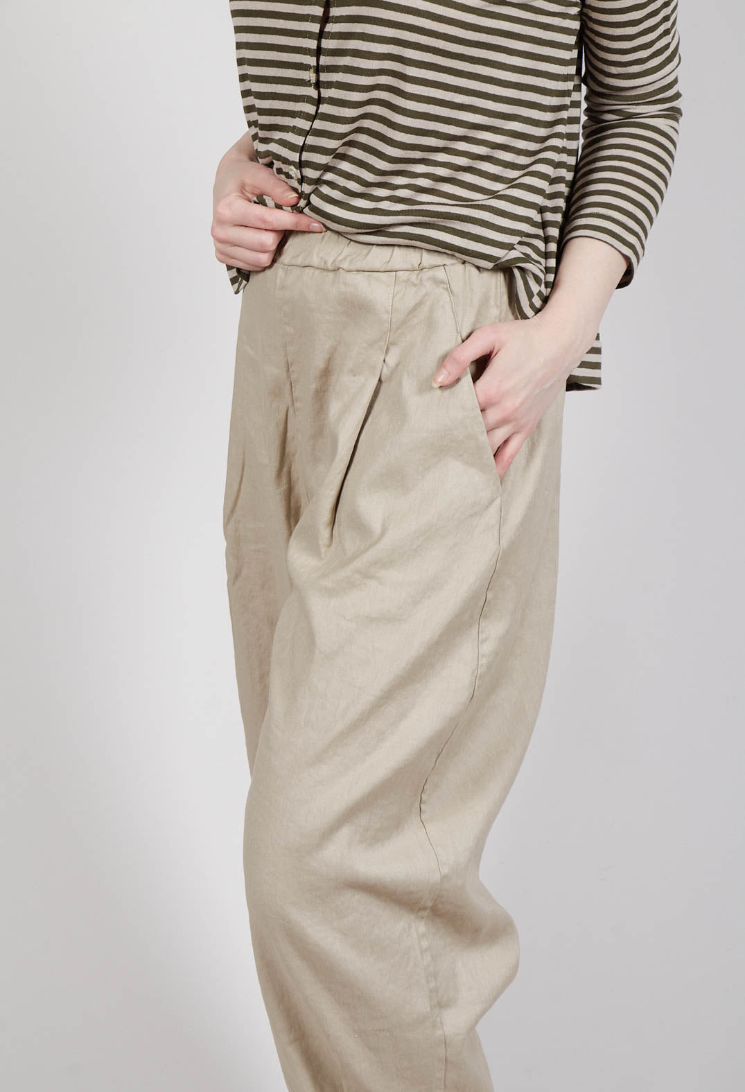 Bianco D Trousers in Grezzo