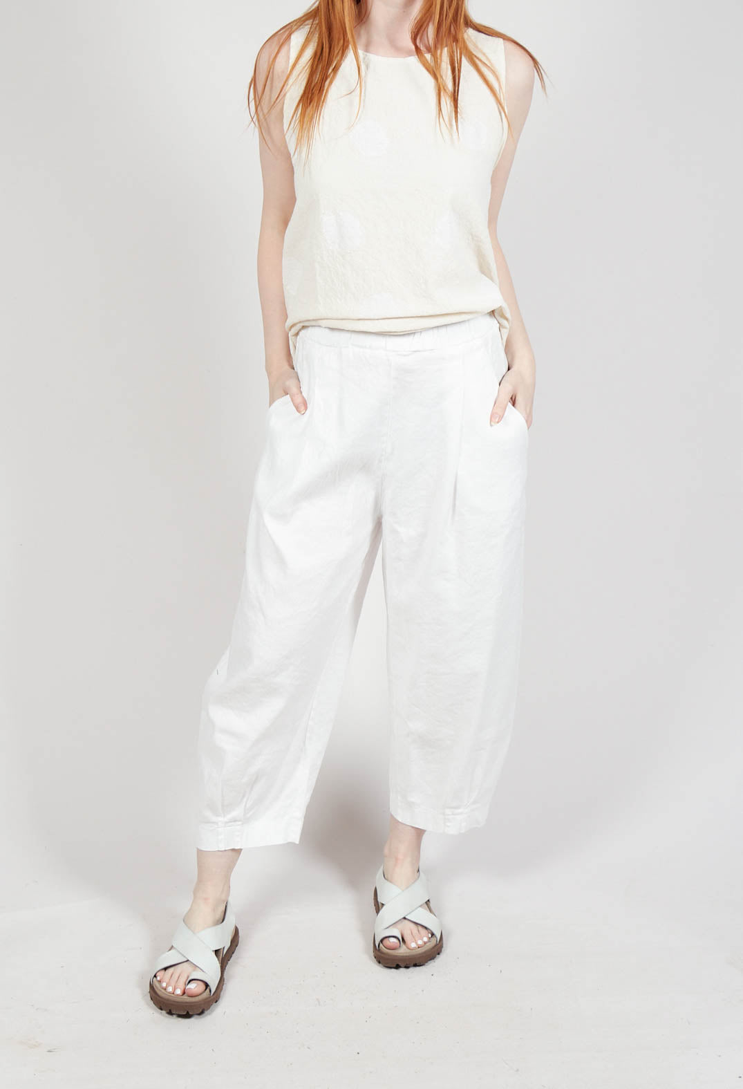 Bianco D Trousers in Latte