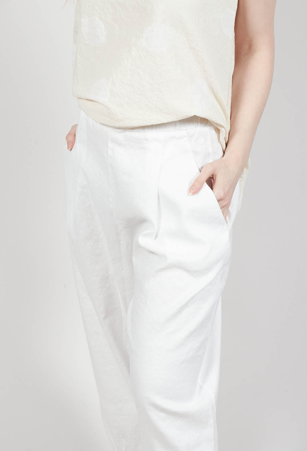 Bianco D Trousers in Latte