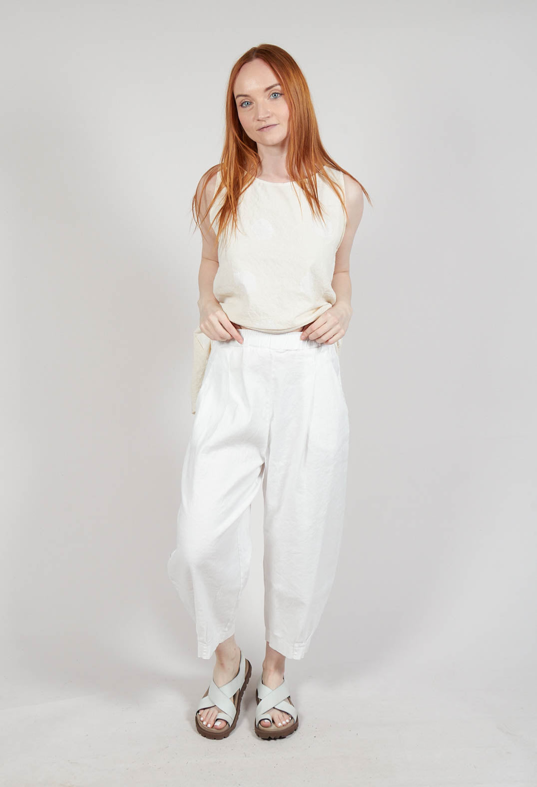 Bianco D Trousers in Latte